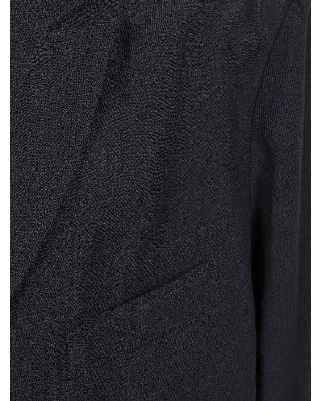 Ziggy Chen Black Puppytooth Three Button Blazer for men