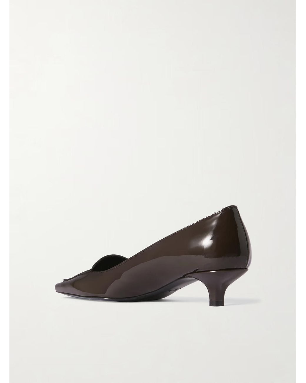 Totême Brown Patent-Leather Pumps