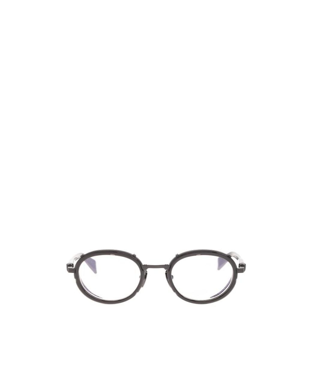 Balmain White Eyewear Chevalier Oval Frame Glasses for men