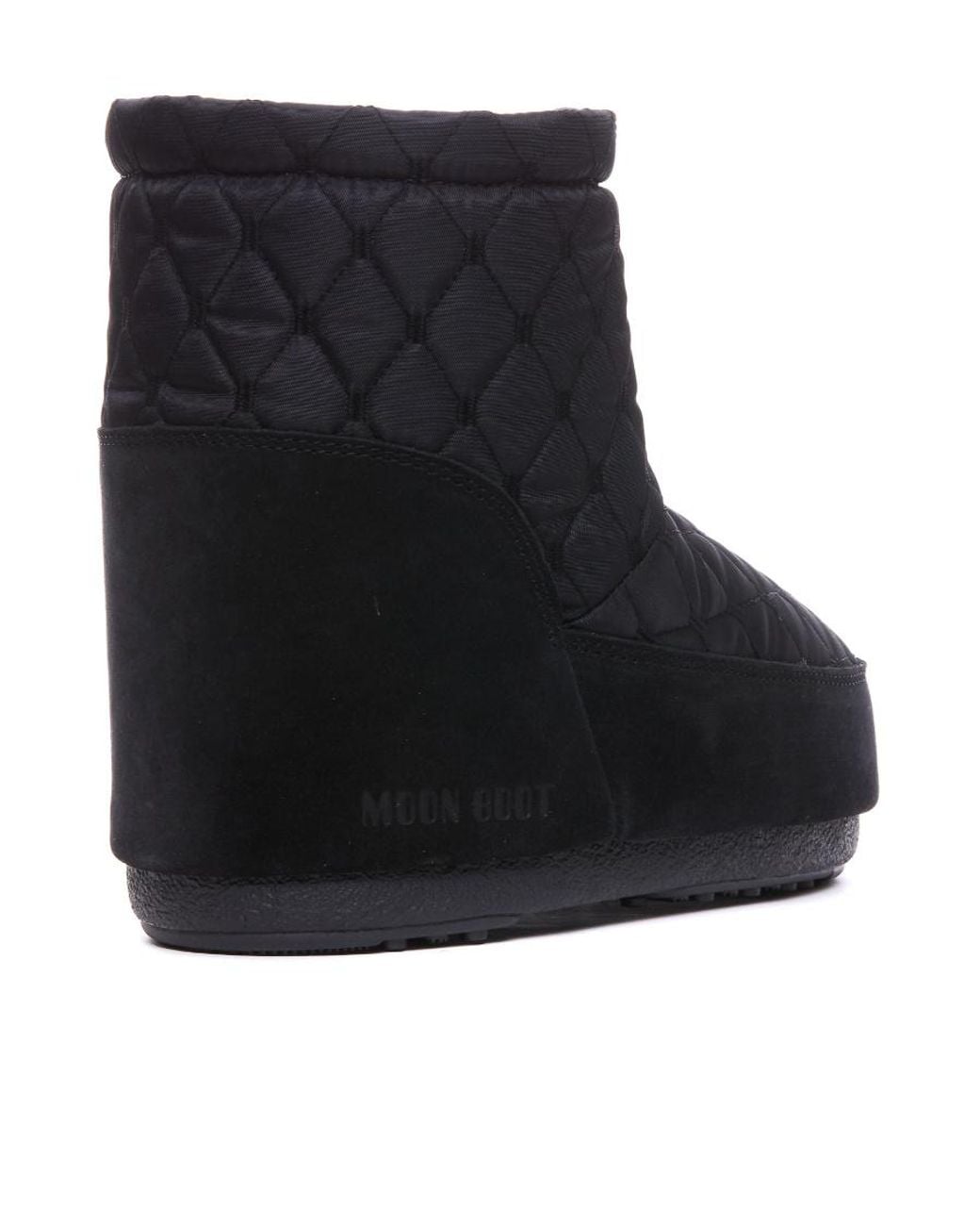 Moon Boot Black Icon Low Quilted Boots