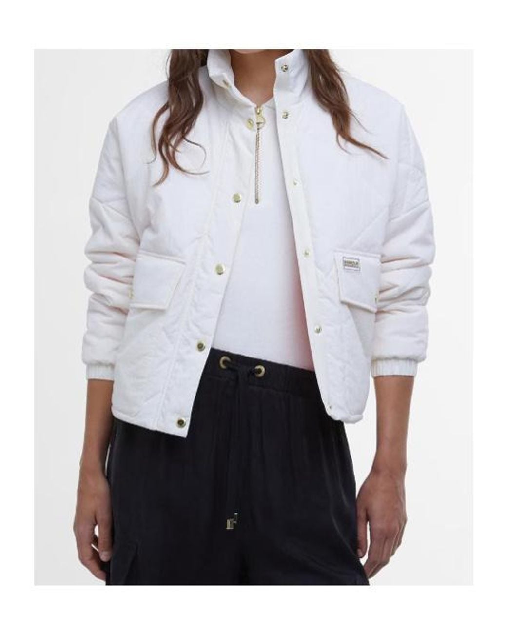 Barbour Gray Zola Quilted Jacket