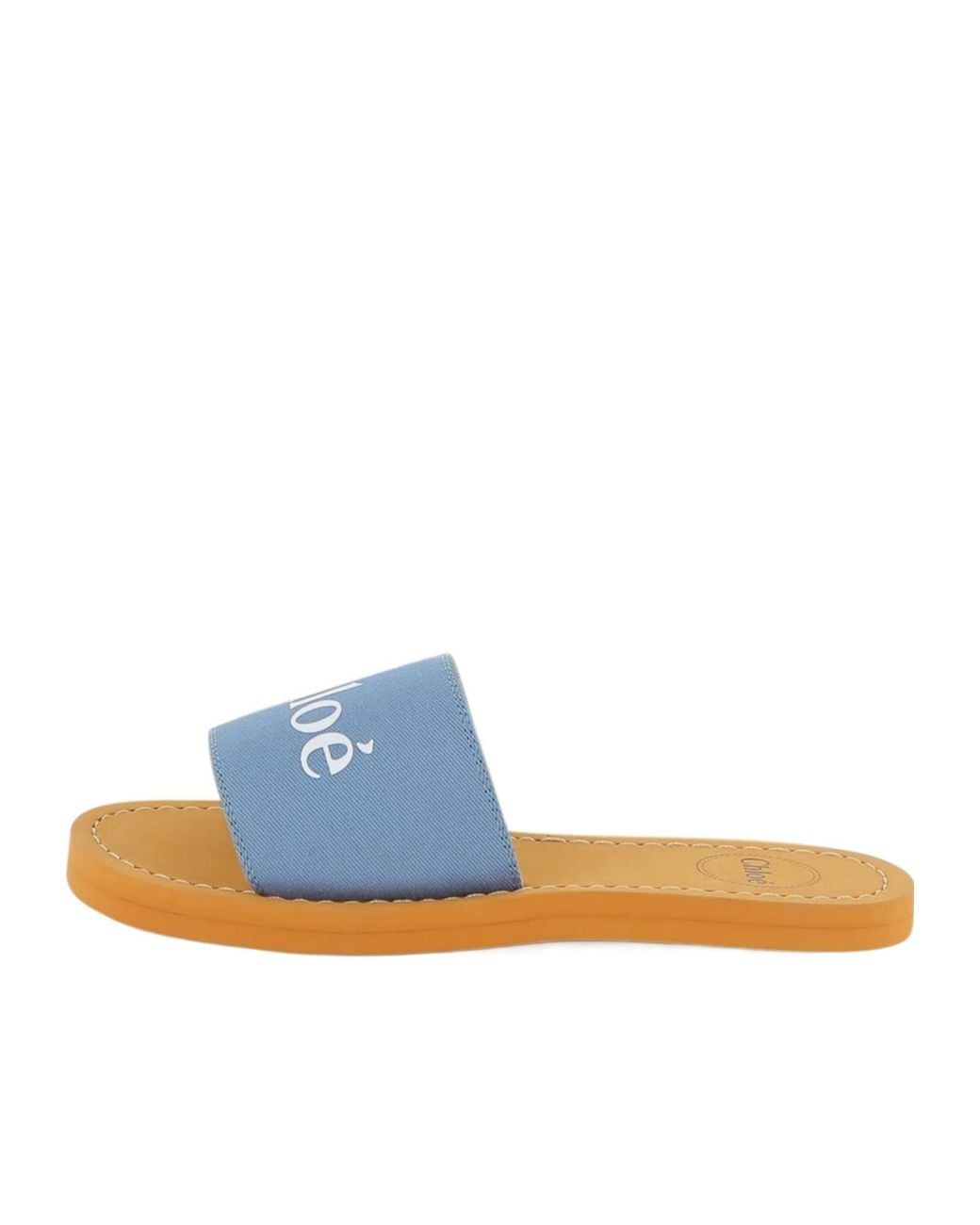 Chloé Blue Flat Sandals