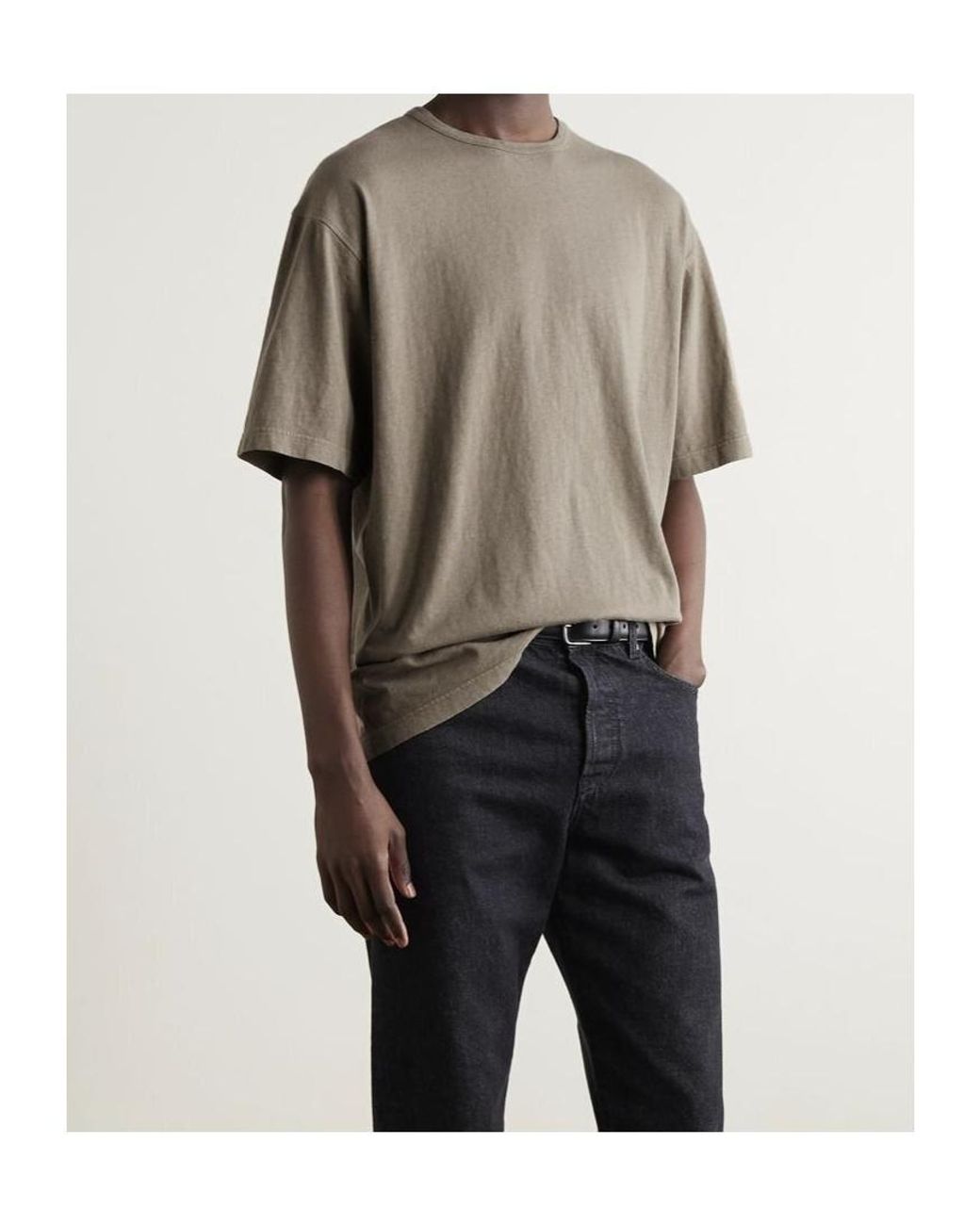 The Row Gray Oversized Cotton T-Shirt for men