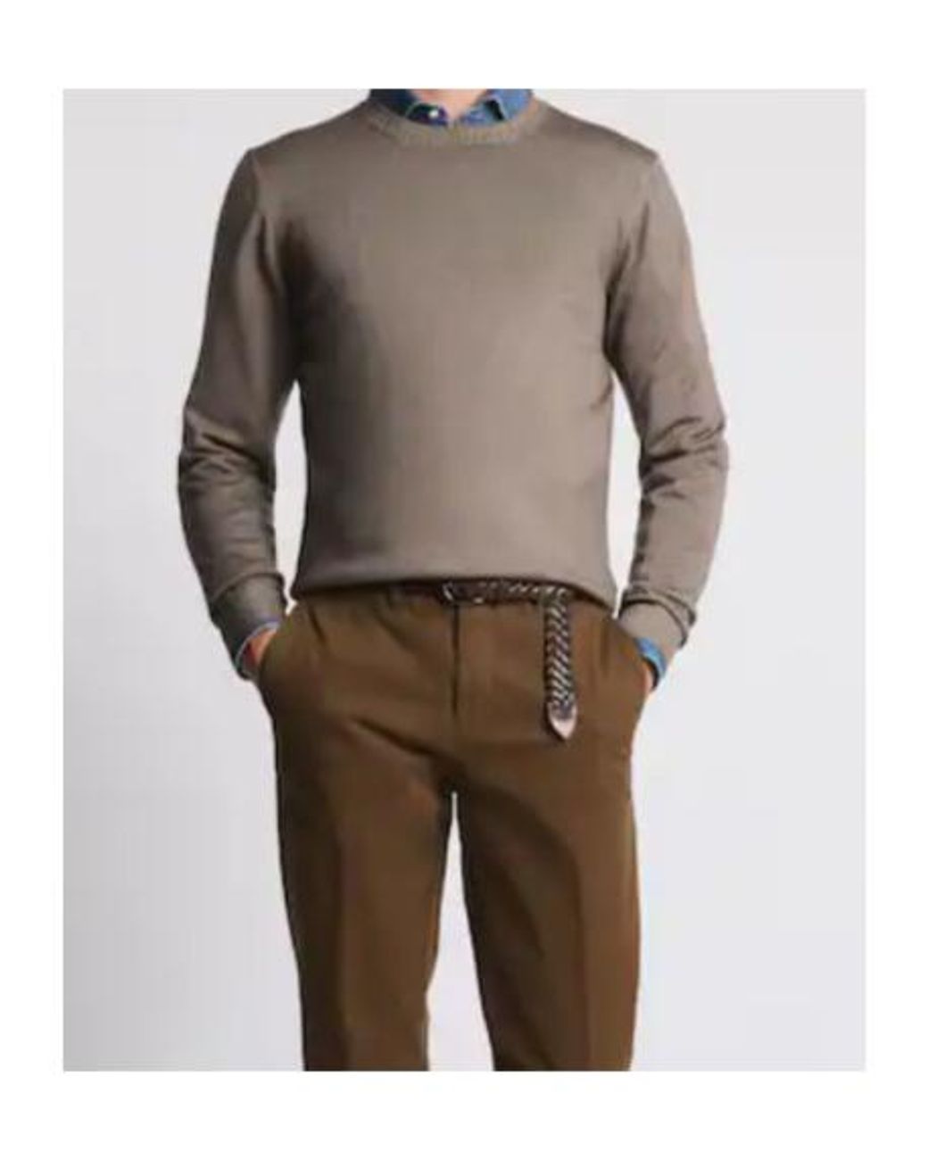 Fay Gray Crew Neck Knitwear for men