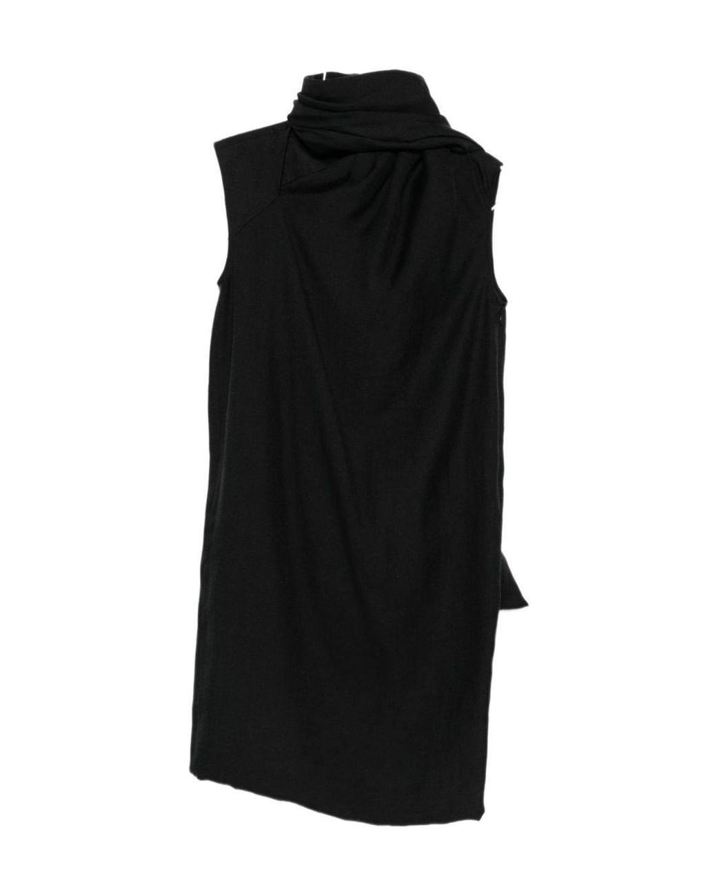 Totême Black Scarf Midi Dress