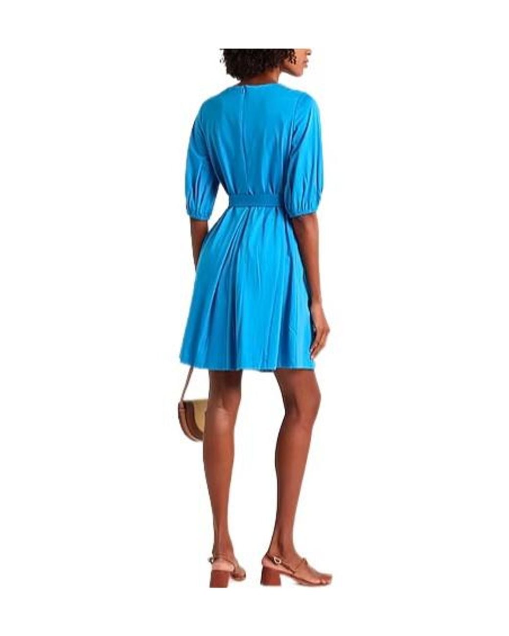 Weekend by Maxmara Blue Minimalist Ruched Dress