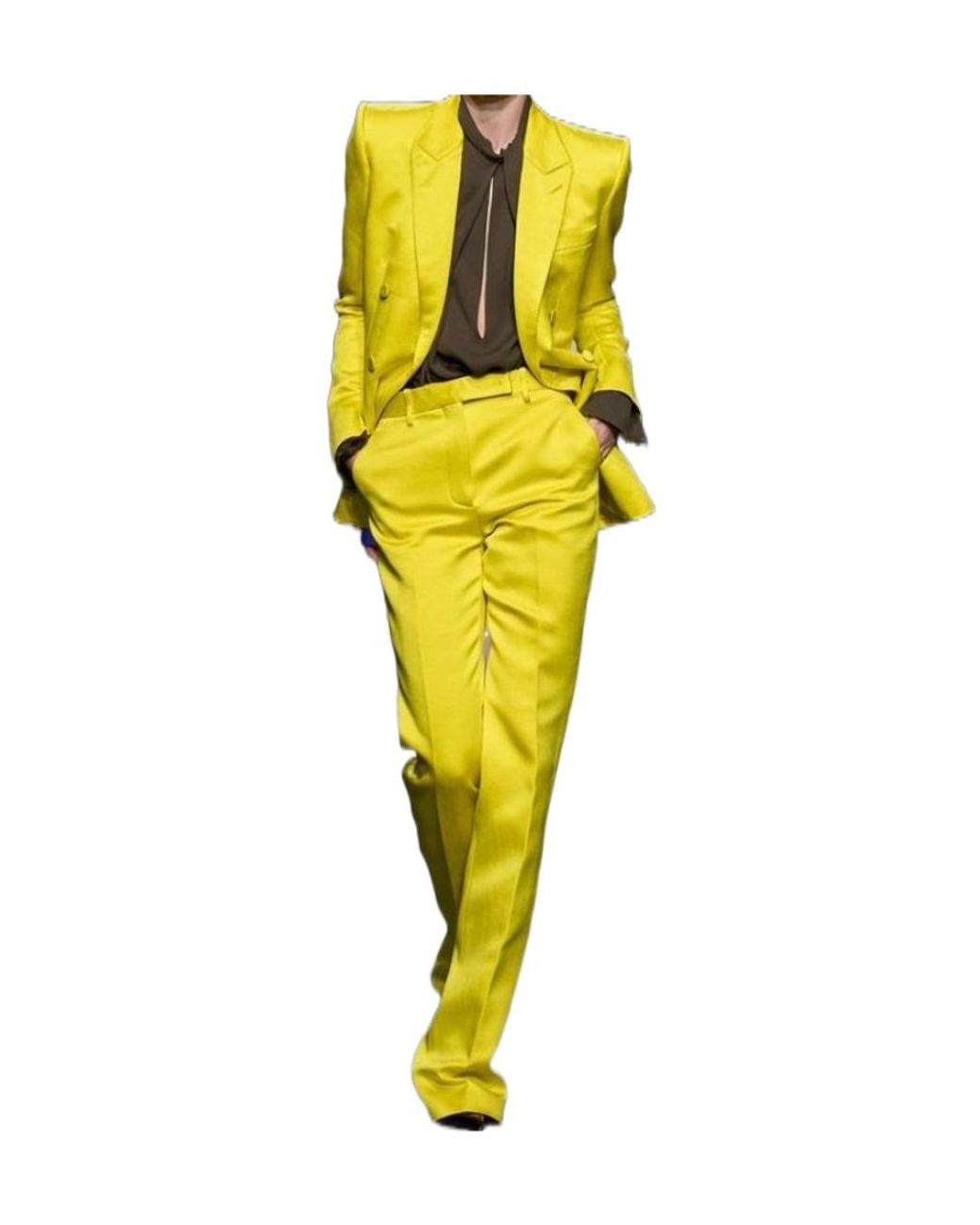 Tom Ford Green Long Sleeved Satin Blouse