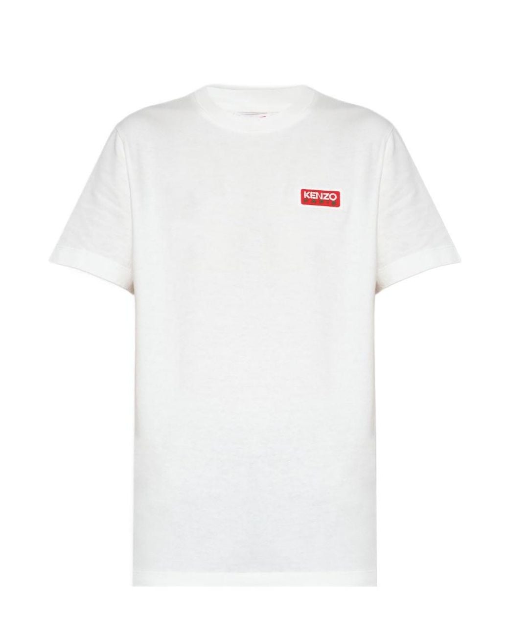 KENZO White Logo Patch Crewneck T-Shirt