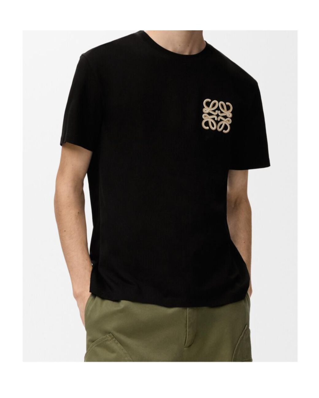 Loewe Black X Paula's Ibiza Anagram-Embroidered T-Shirt for men
