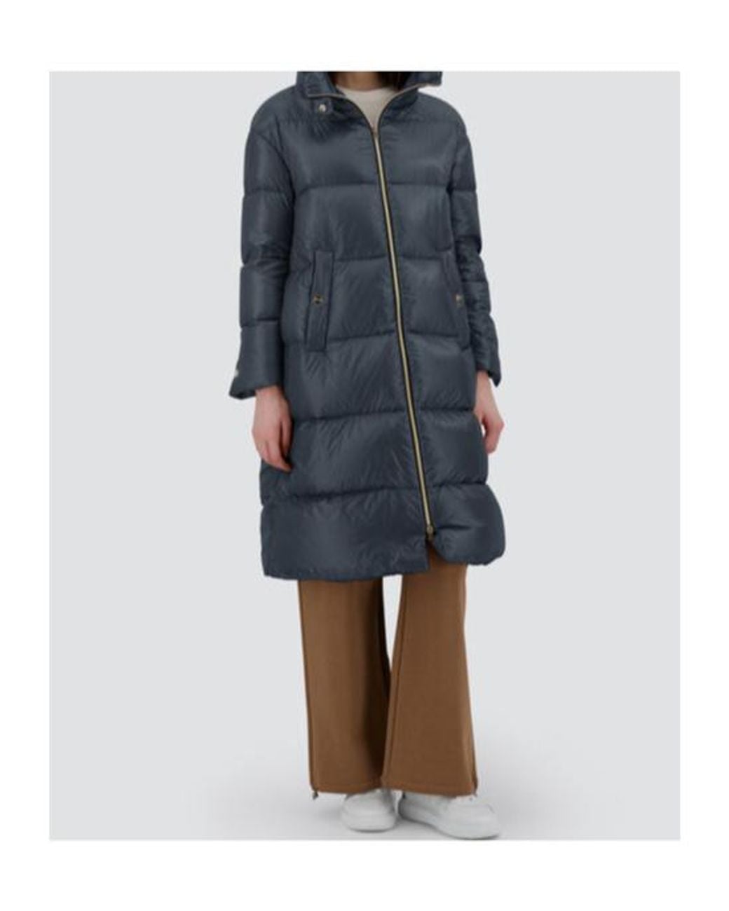 Herno Blue Hooded Down Jacket