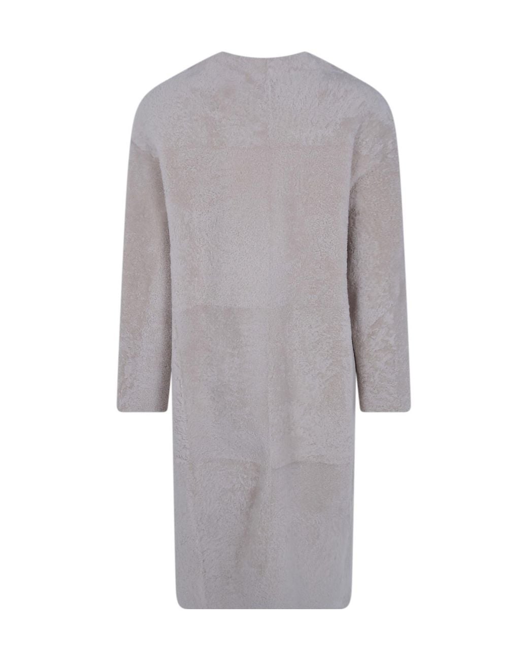 Blancha Gray Crew Neck Coat