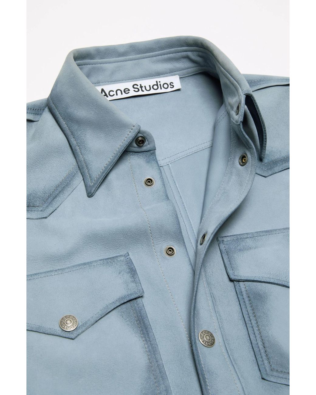 Acne Blue Suede Jacket for men