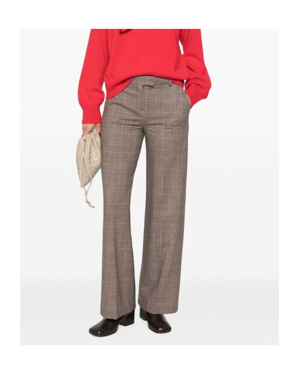Circolo 1901 Brown Tailored Check Pants