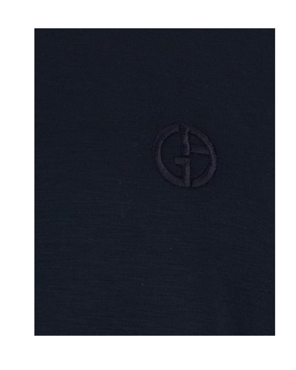 Giorgio Armani Black Crew-Neck T-Shirt for men
