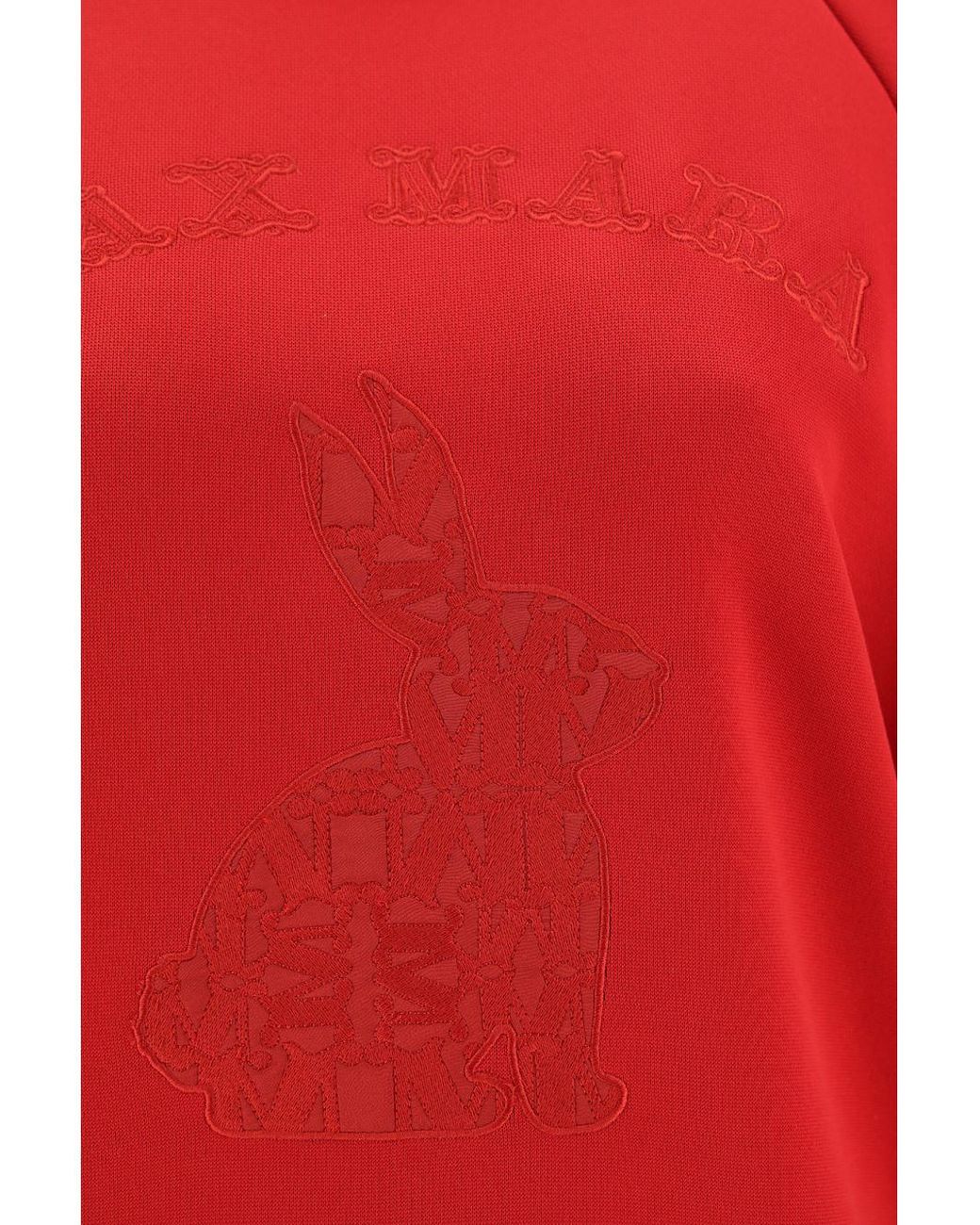 Max Mara Red Crewneck Long-Sleeved Sweatshirt
