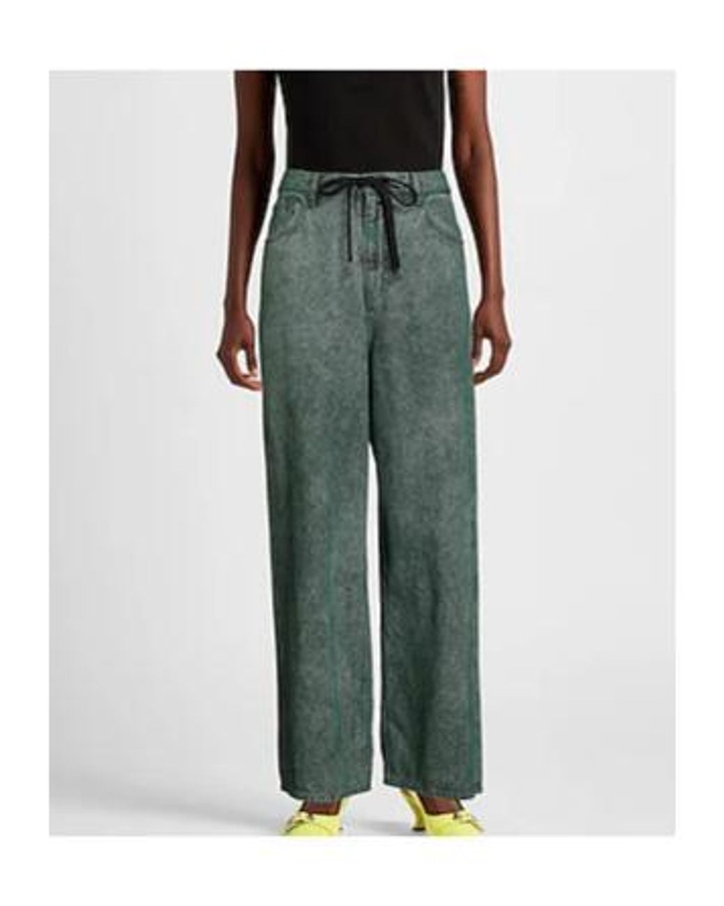 MM6 by Maison Margiela Green Denim Trousers