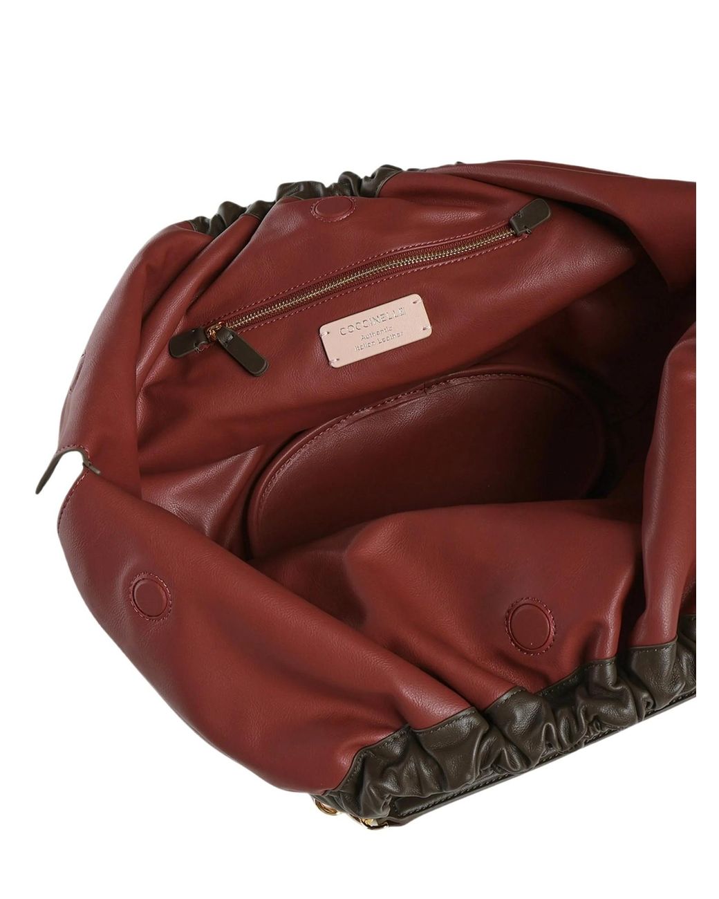 Coccinelle Gray Ruched Hobo Shoulder Bag
