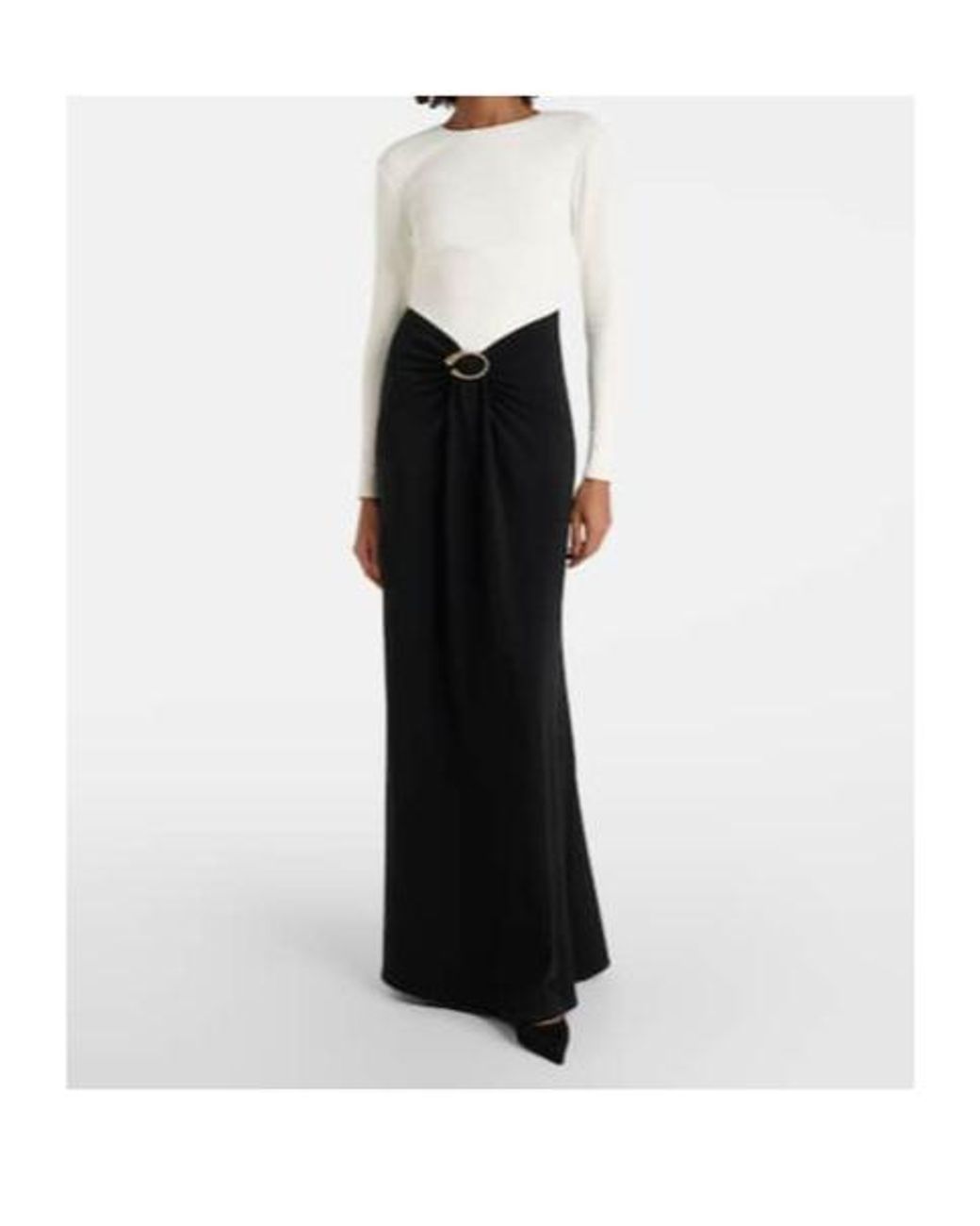 Roland Mouret Black Draped Jersey Gown