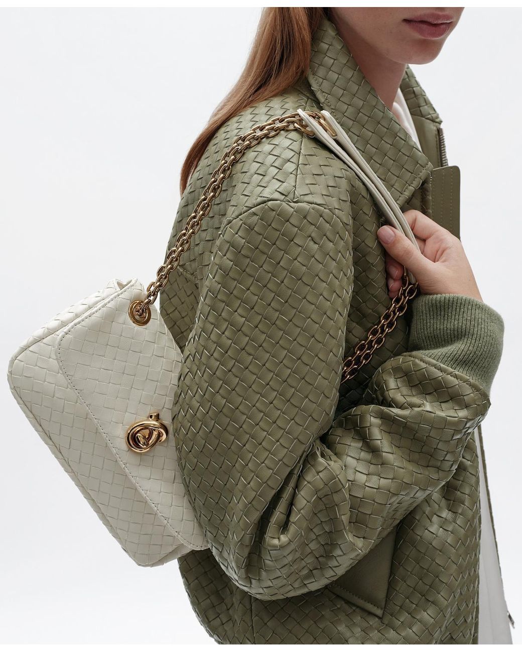 Bottega Veneta Natural Baby Madison Shoulder Bag