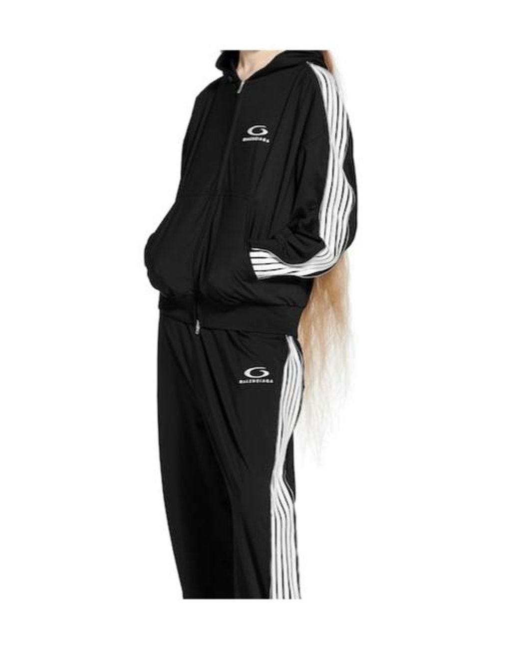 Balenciaga Black Zipped Zip-Up Hoodie for men