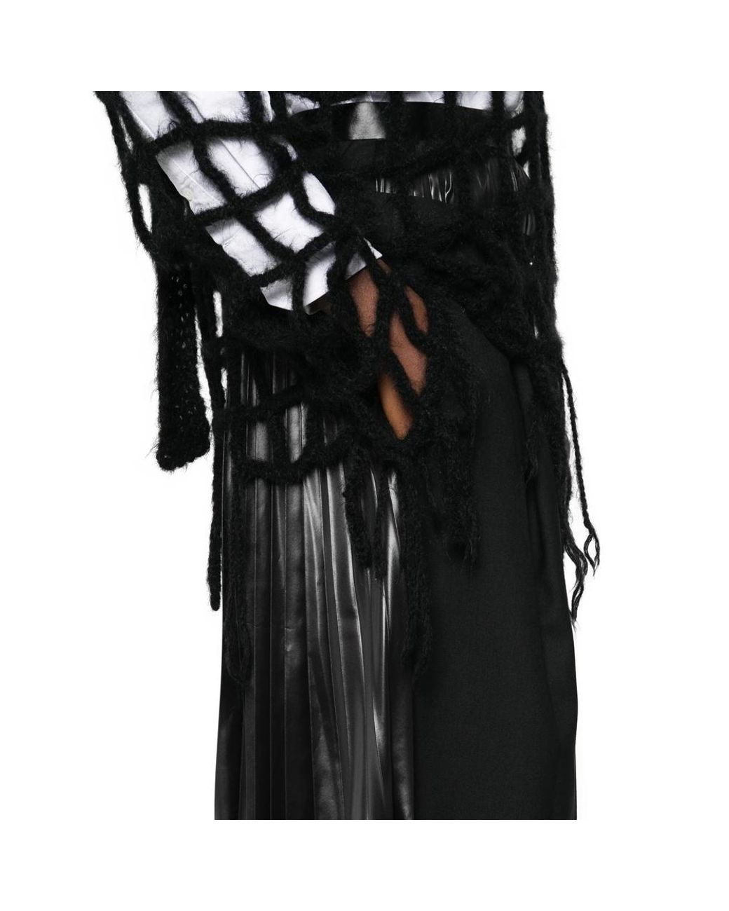 Junya Watanabe Black Pleated Wool Trousers