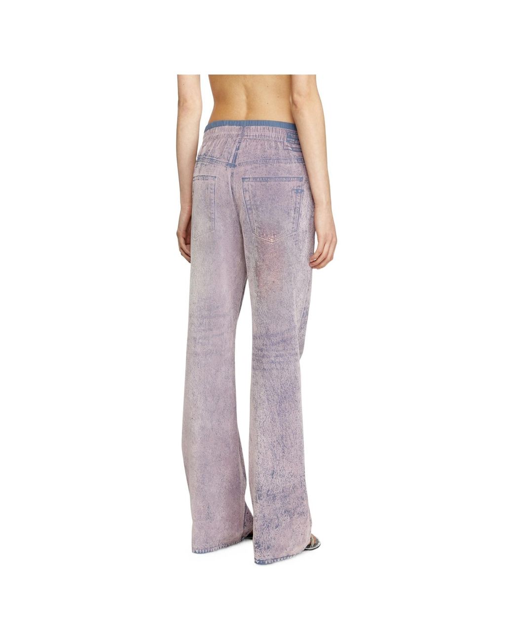 DIESEL Purple P-Nerv Wide-Leg Trousers