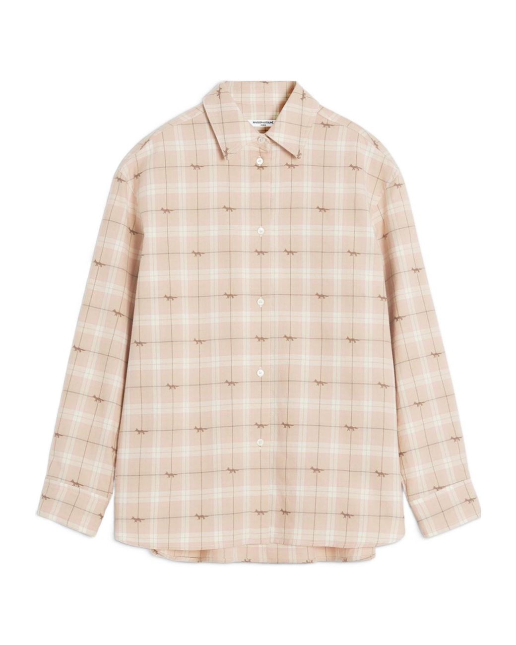 Maison Kitsuné Natural Maison Kitsuné Light Checked Overshirt