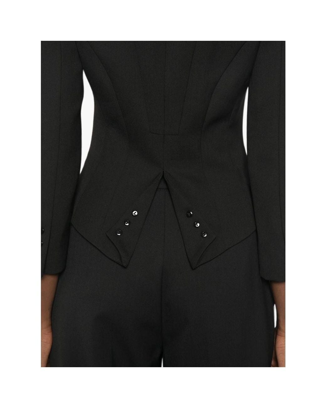 Elisabetta Franchi Black Logo Trim Fitted Blazer