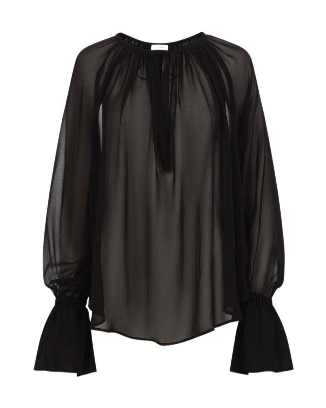 Nina Ricci Black Sheer Blouse