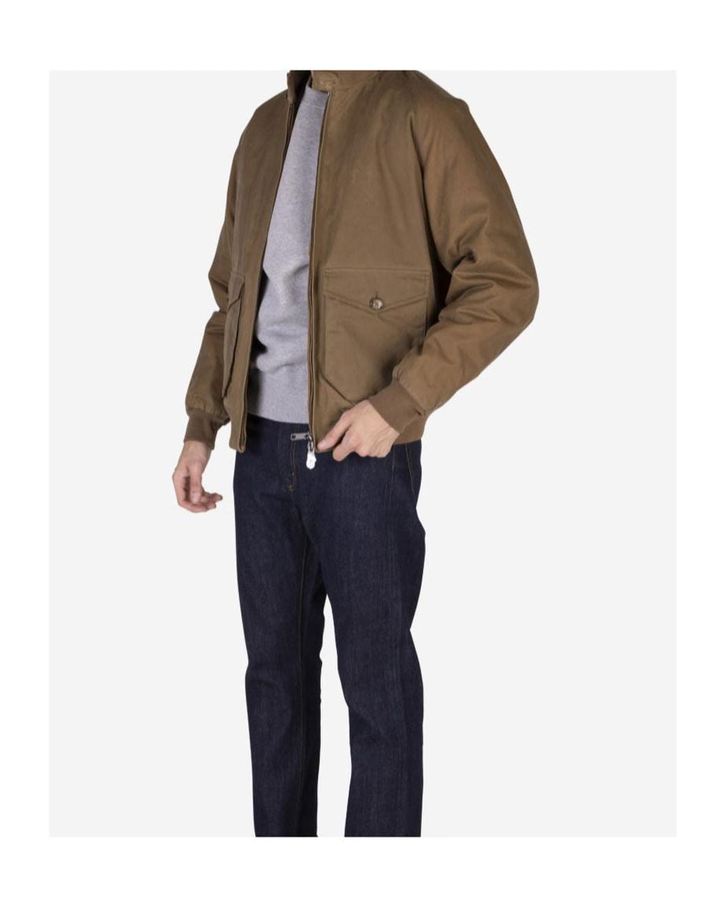Baracuta Brown Long-Sleeved Jacket for men