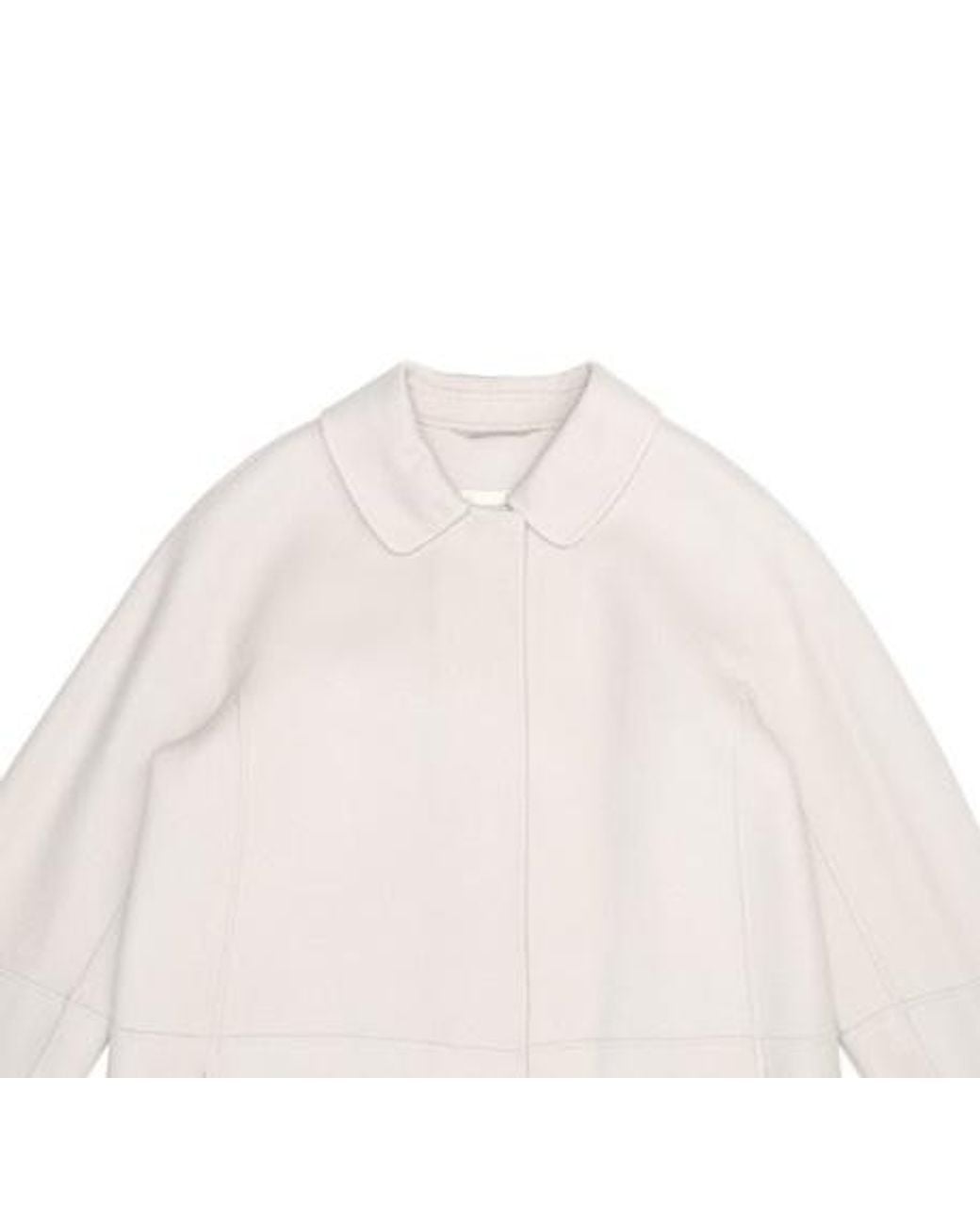 Max Mara White Lapel Coat