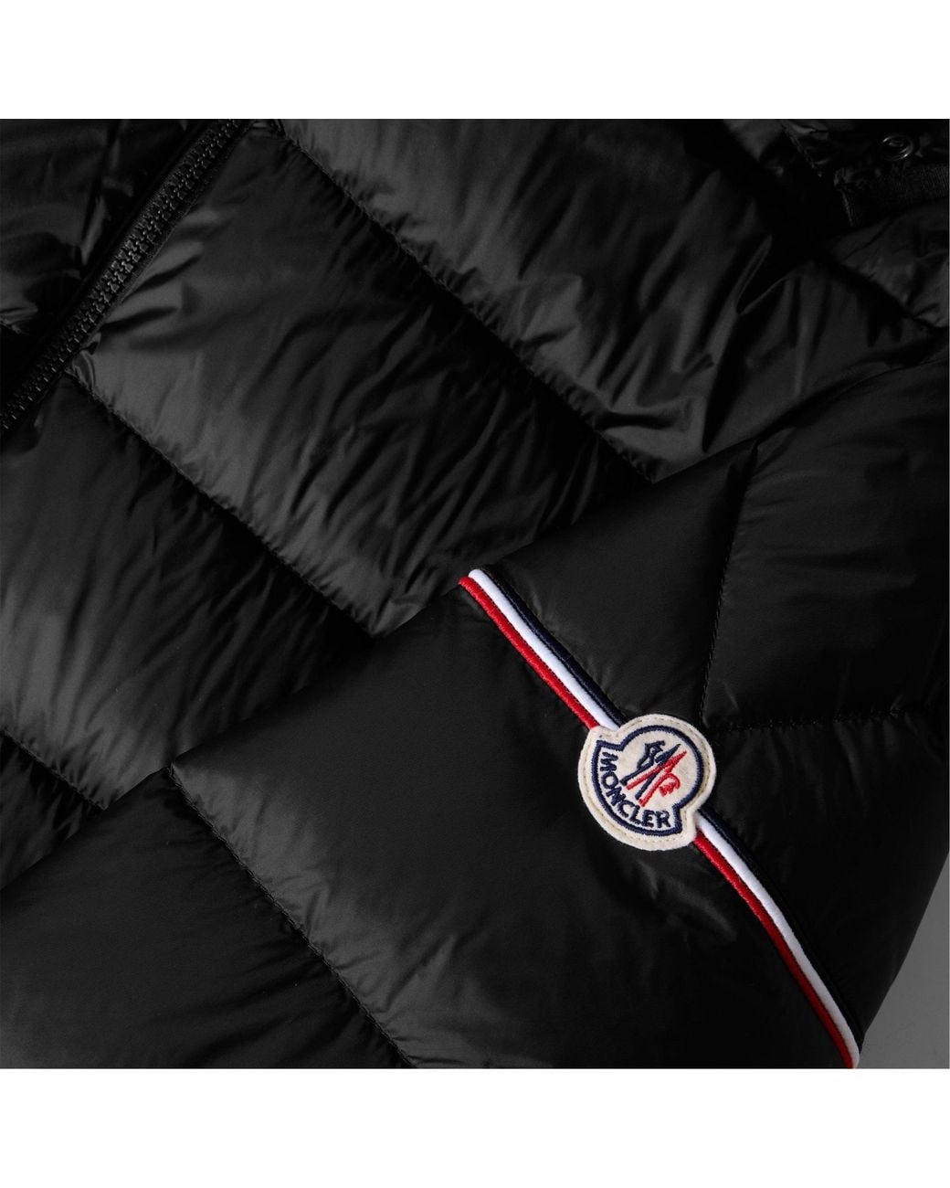 Moncler Black Simple Cotton-Padded Jacket for men