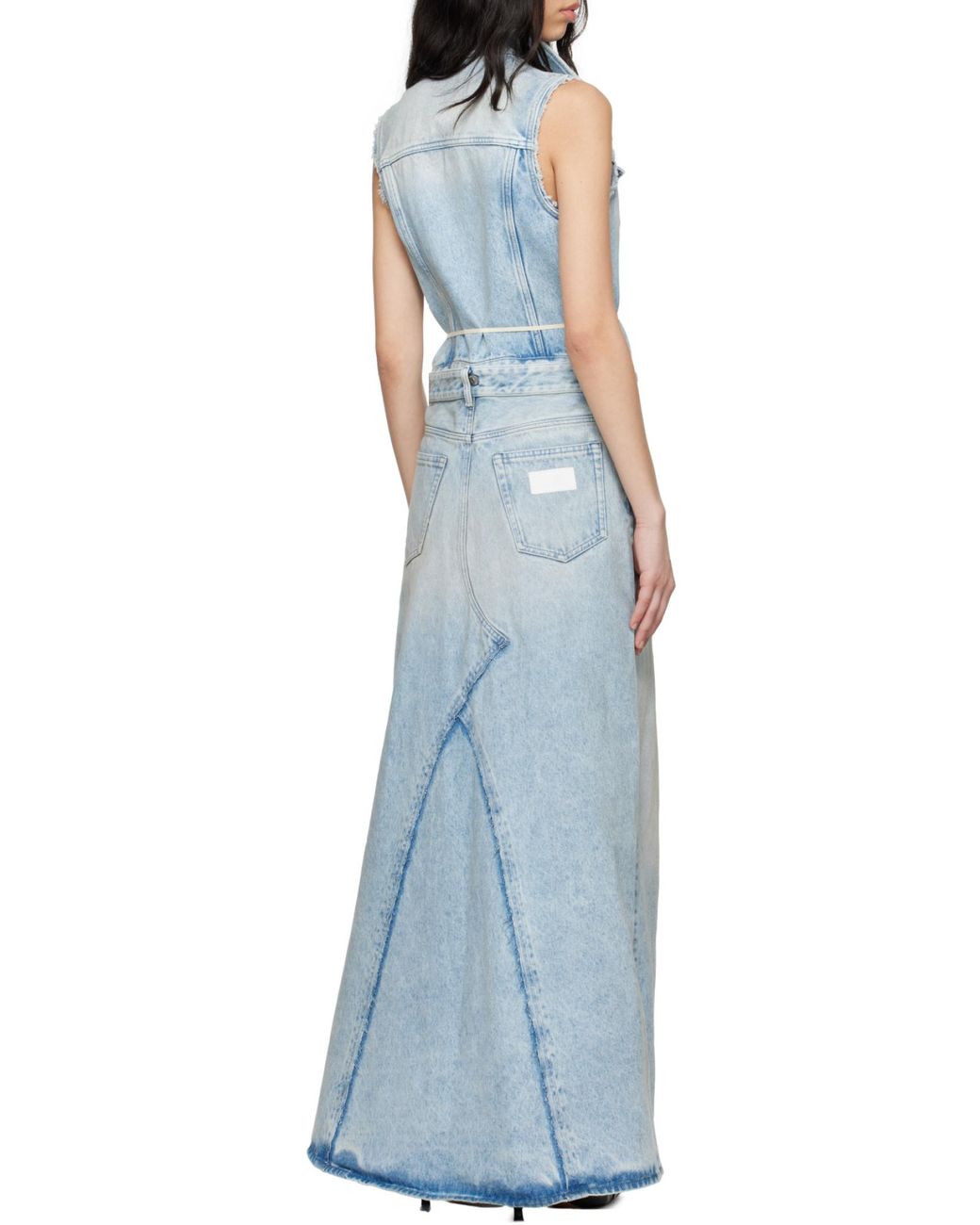 MM6 by Maison Margiela Blue Sleeveless Denim Maxi Dress