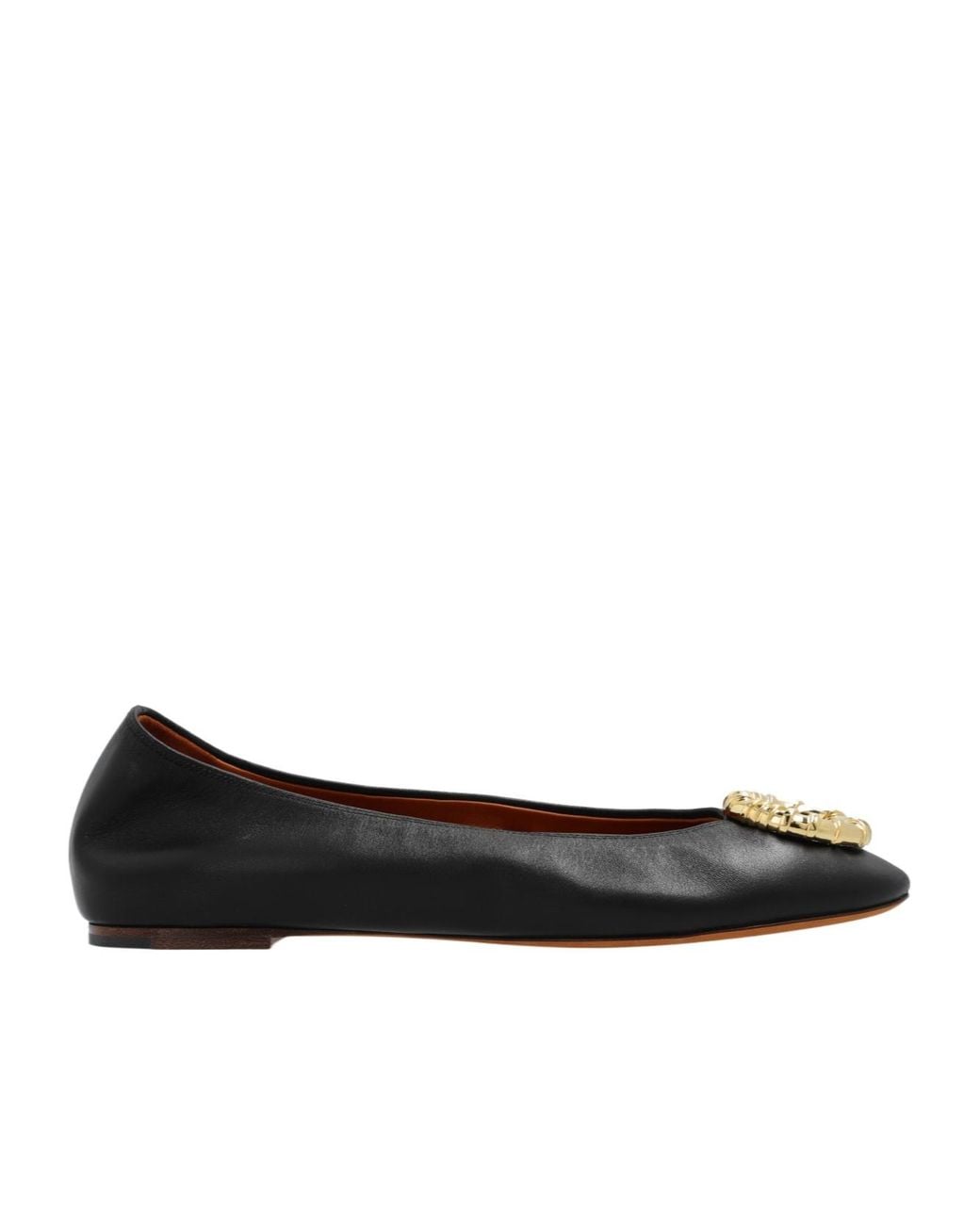 Lanvin Black Round Toe Slip-On Ballerina Shoes