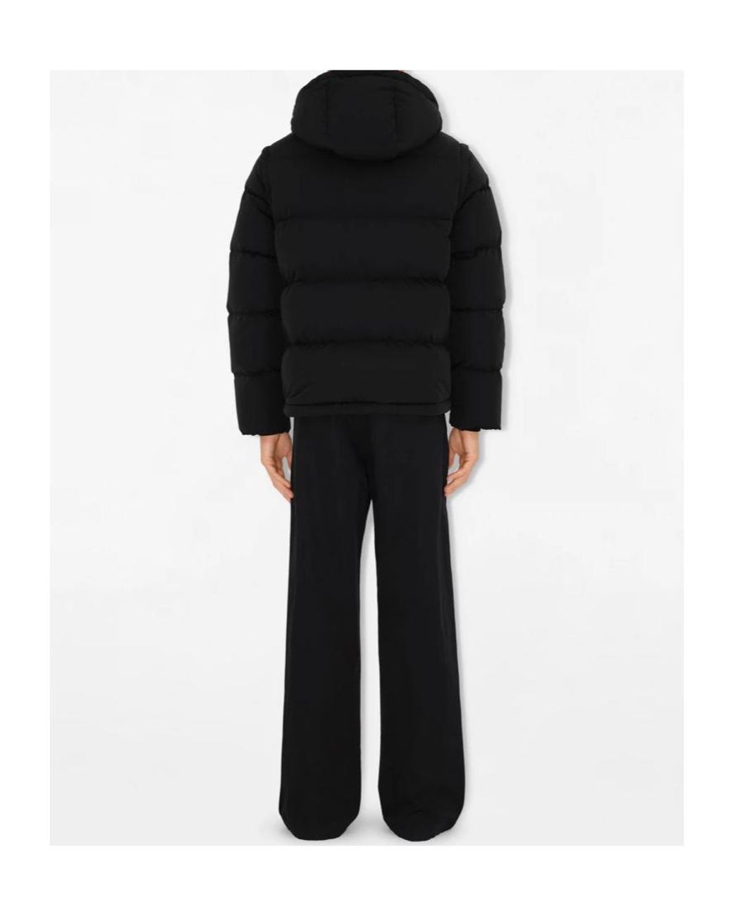 Burberry Black Detachable Sleeve Nylon Puffer Jacket for men