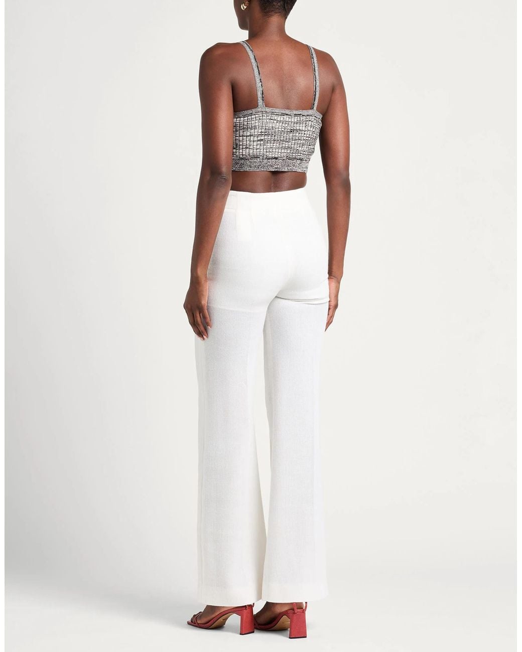 Chloé White Loose Straight-Leg Pants