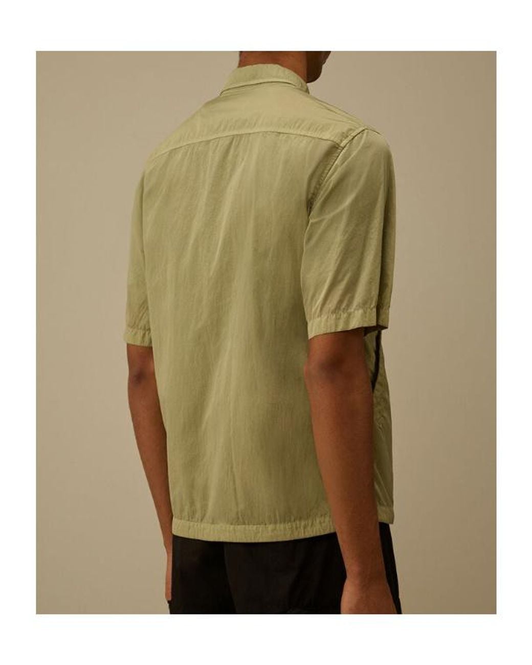 C P Company Green Chrome-R Drawstring Shirt for men