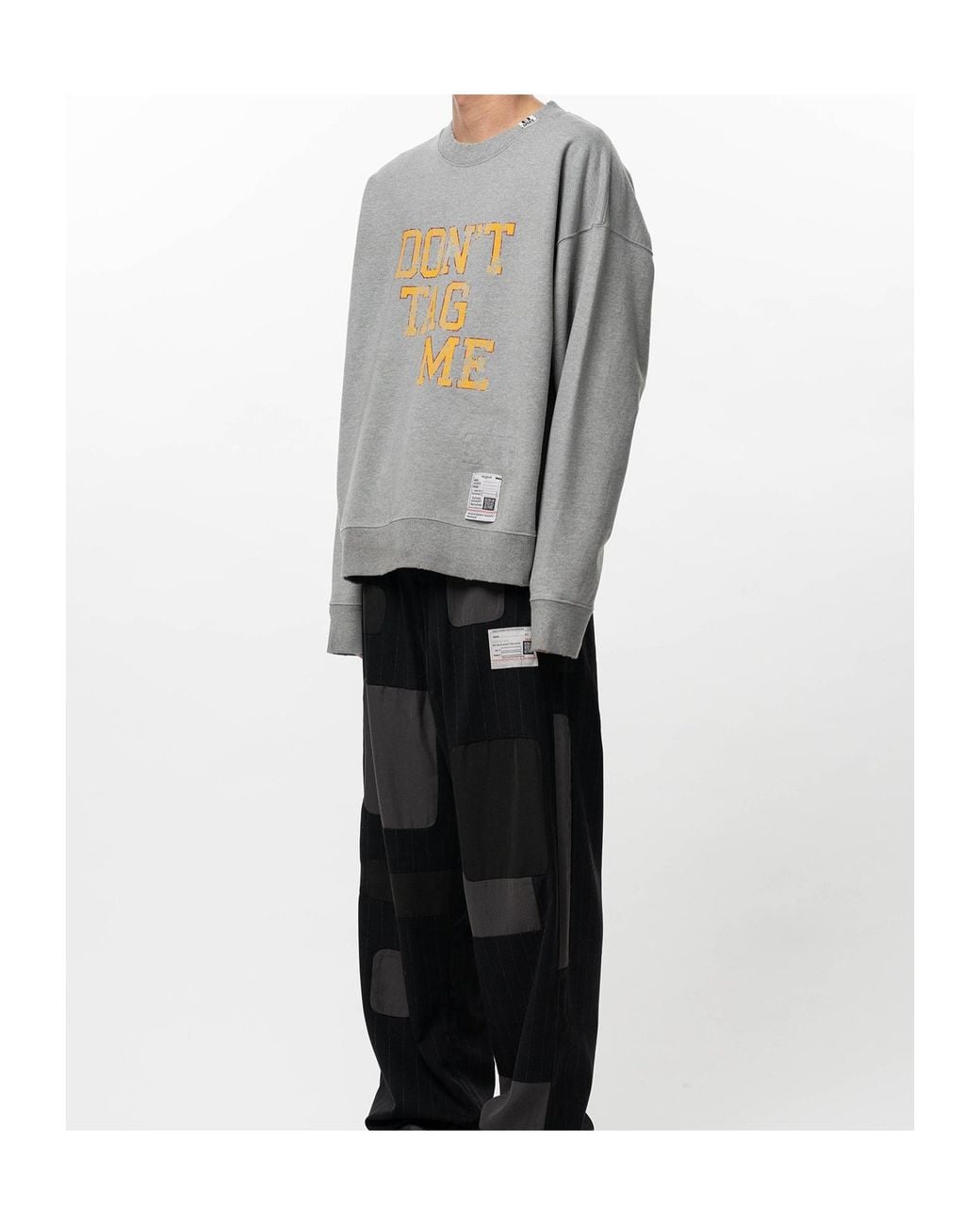 Maison Mihara Yasuhiro Gray Don'T Tag Me Printed Sweatshirt for men