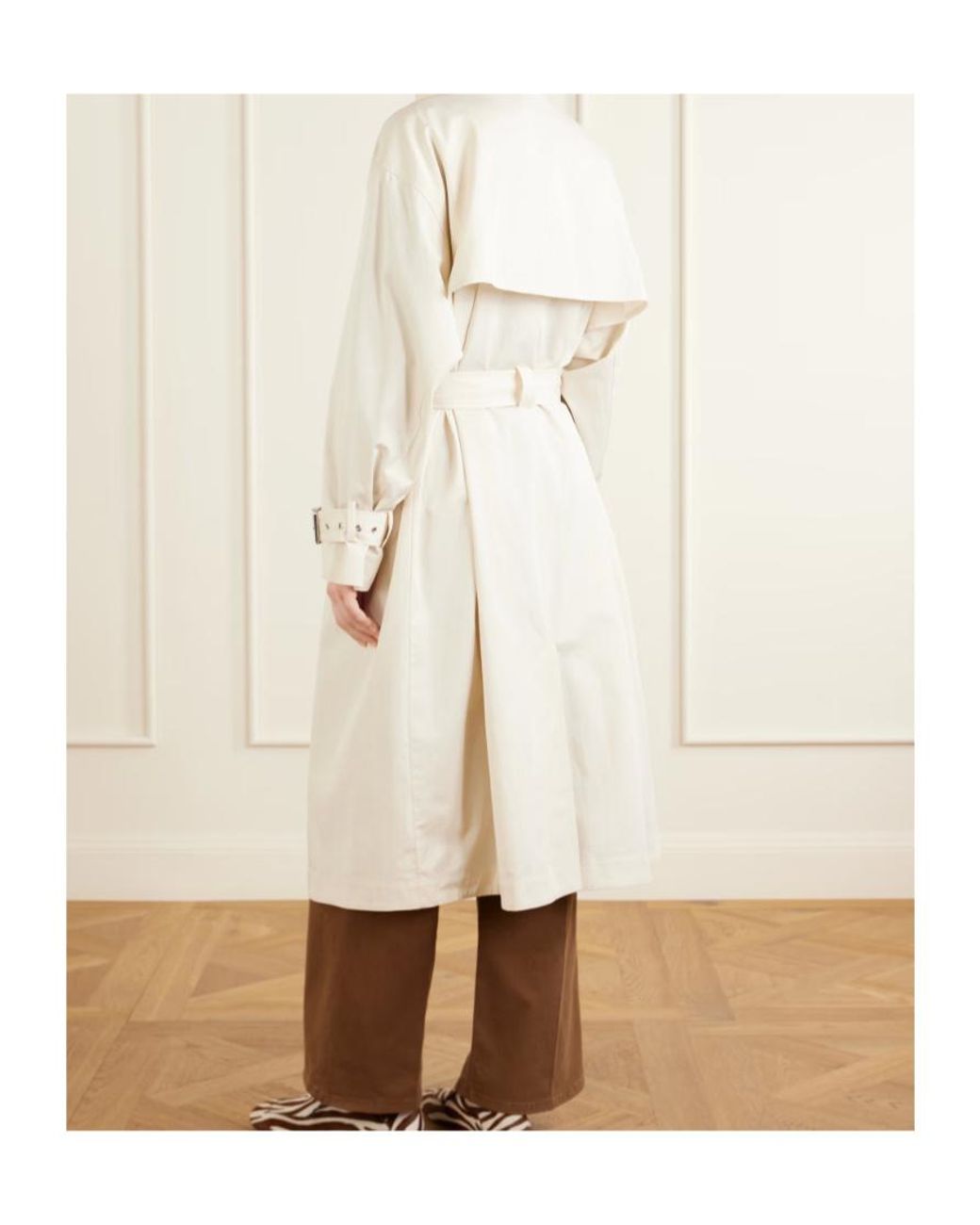 FRAME White The Field Belted Trench Coat