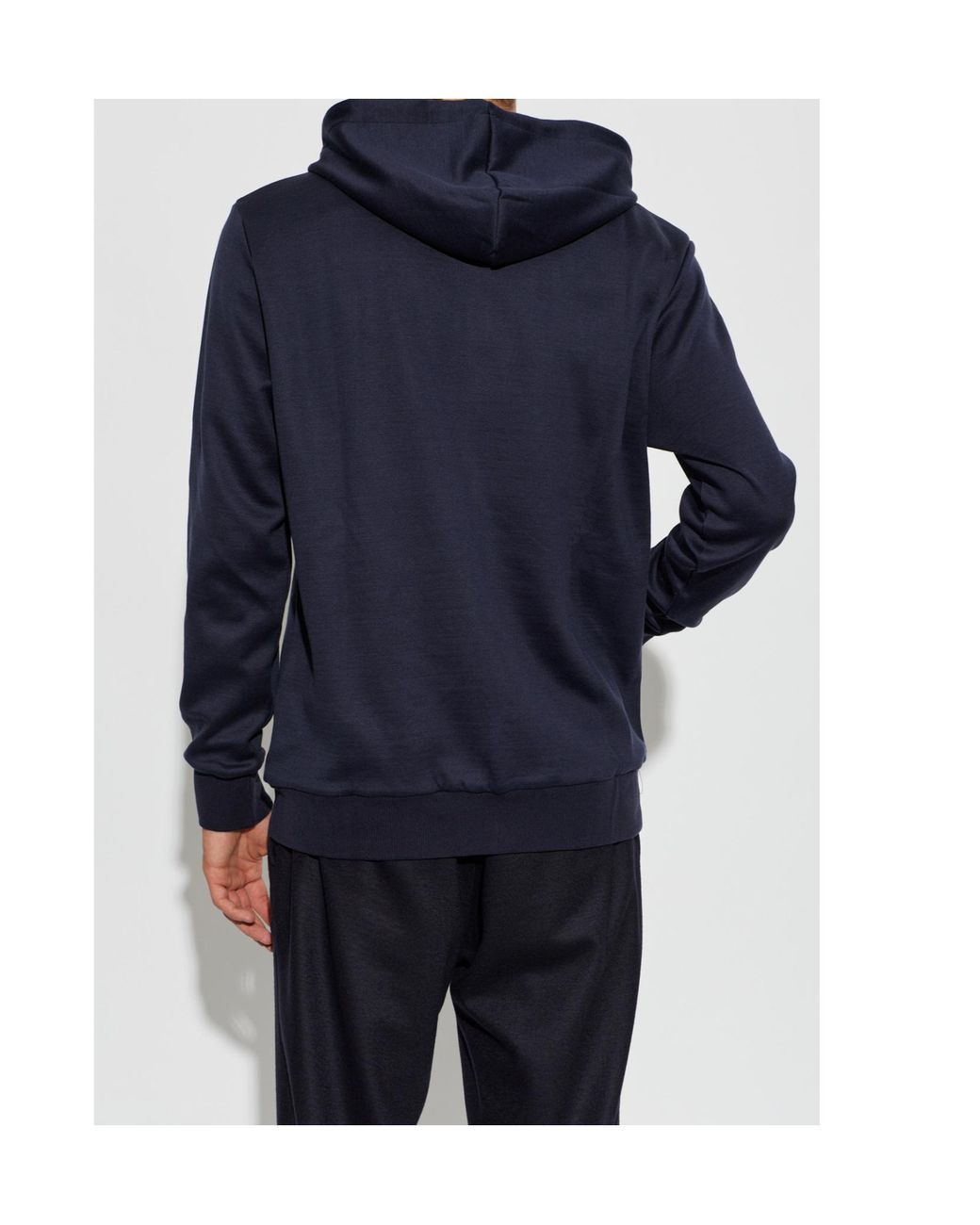 Eleventy Blue Zip-Up Hoodie for men