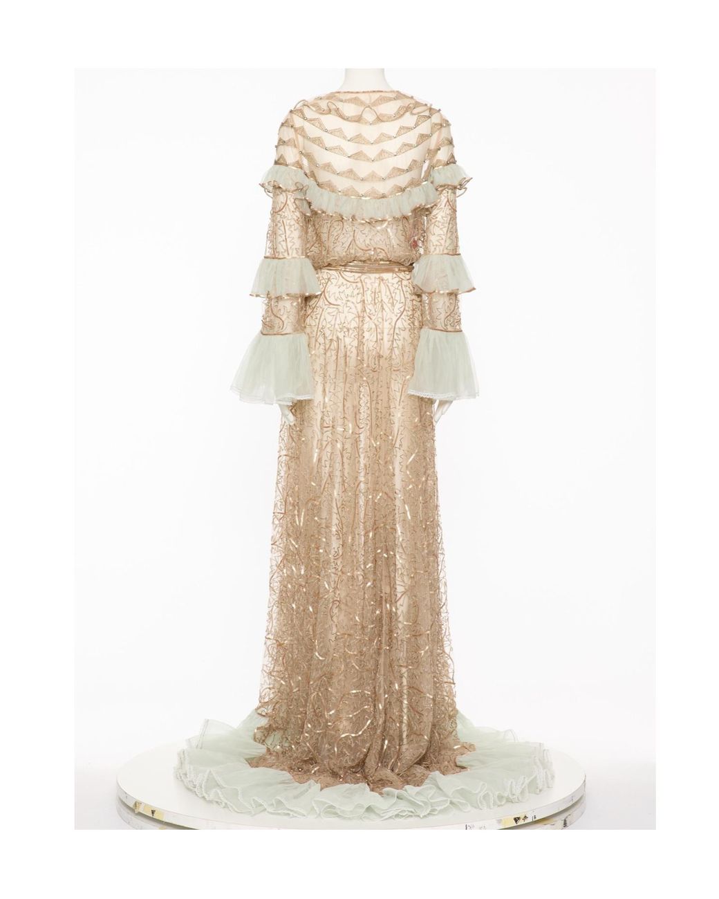 Valentino Long Sleeve Dress in White | Lyst