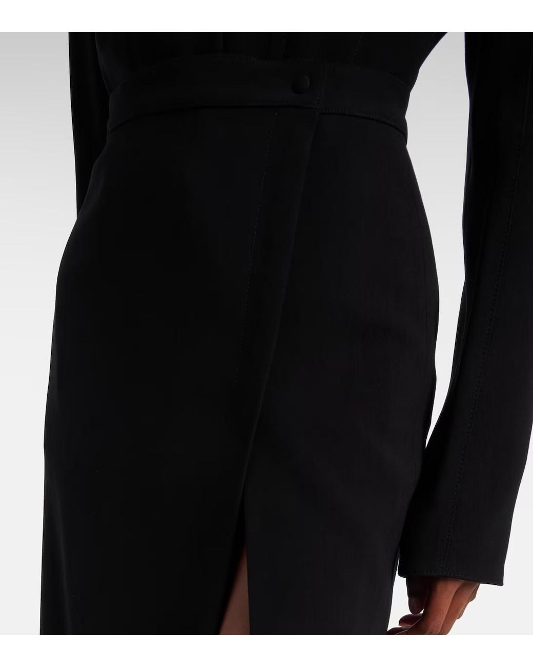 Mugler Black Re/Edit High-Rise Wrap Skirt