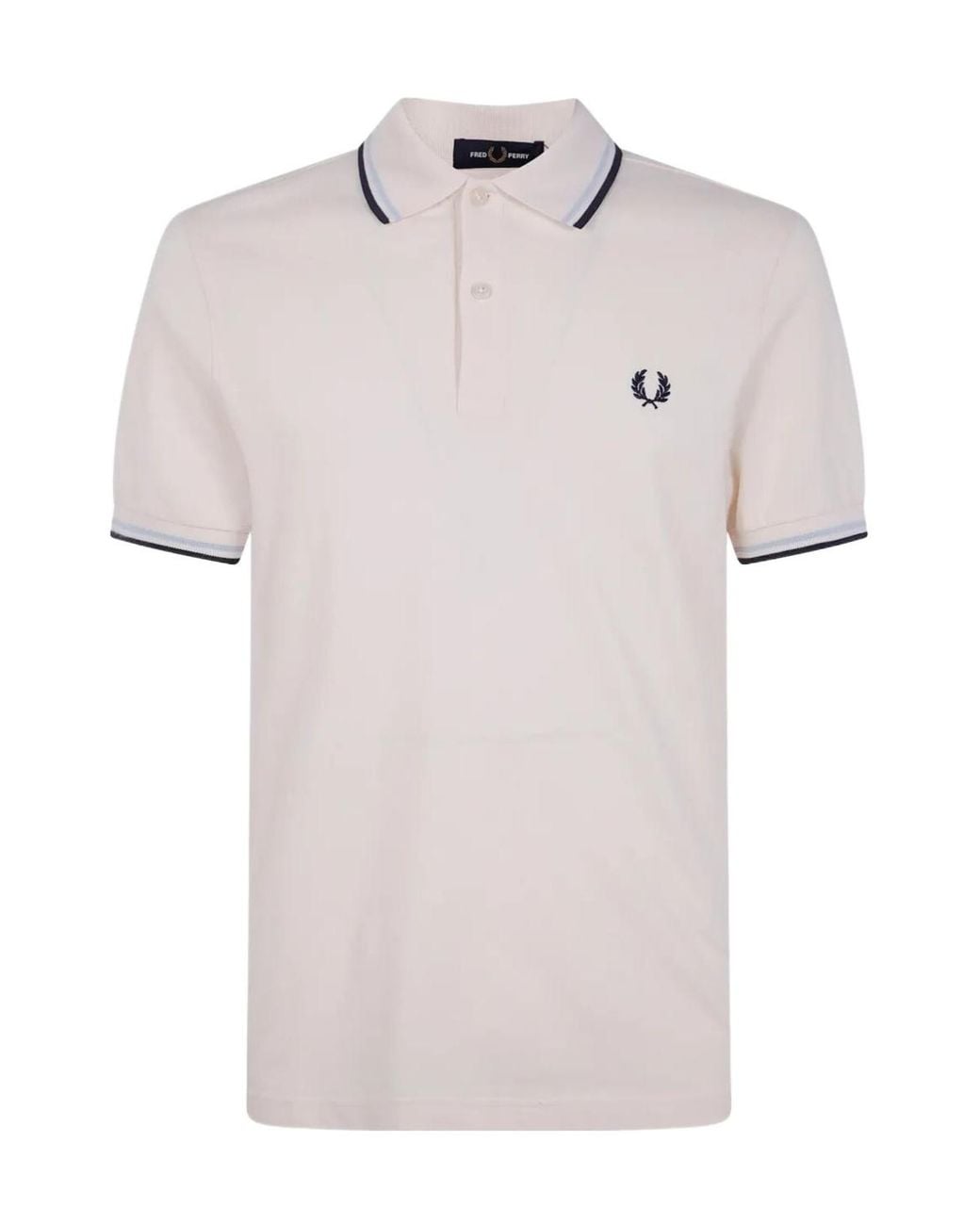Fred Perry White Short-Sleeved Polo Shirt for men