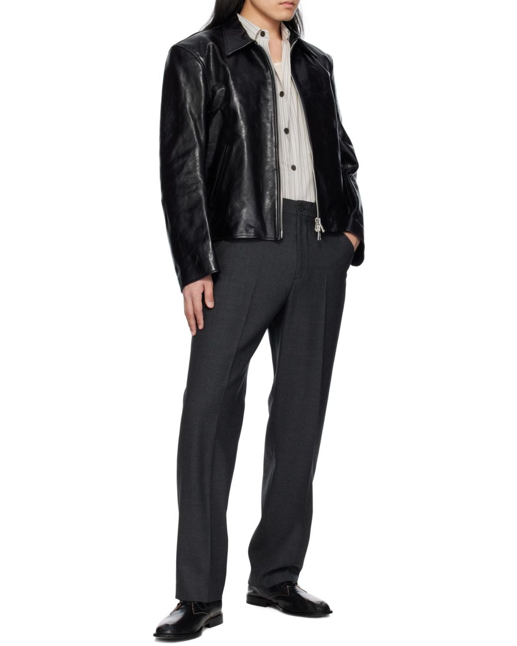 Our Legacy Black Collapsing Consultant Derby Shoes for men