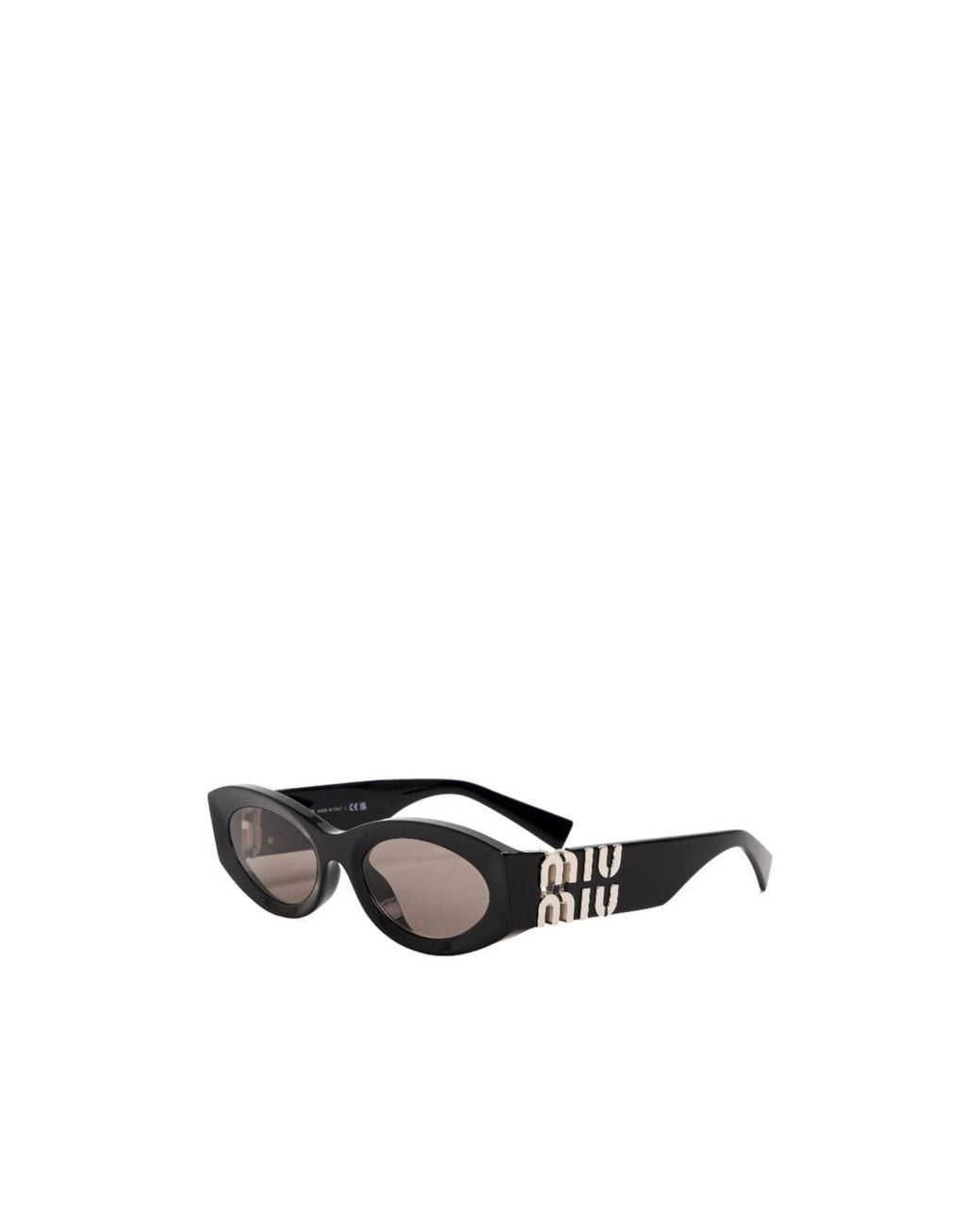 Miu Miu White Cat's Eye Light Tea Lens Sunglasses