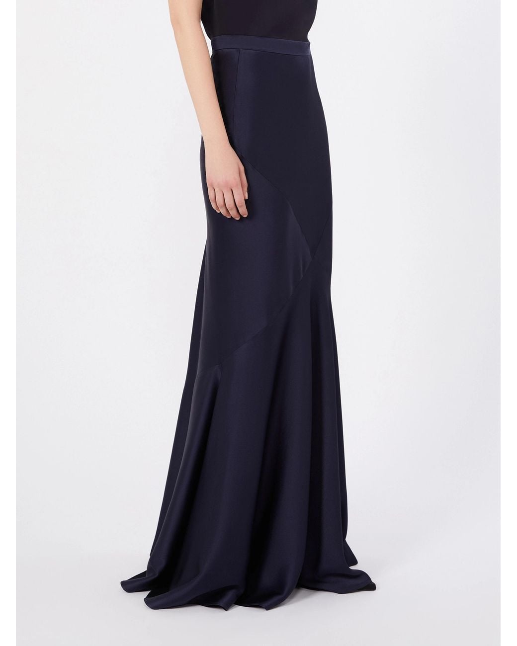 Max Mara Blue Studio Mseacerbo Maxi Satin Skirt