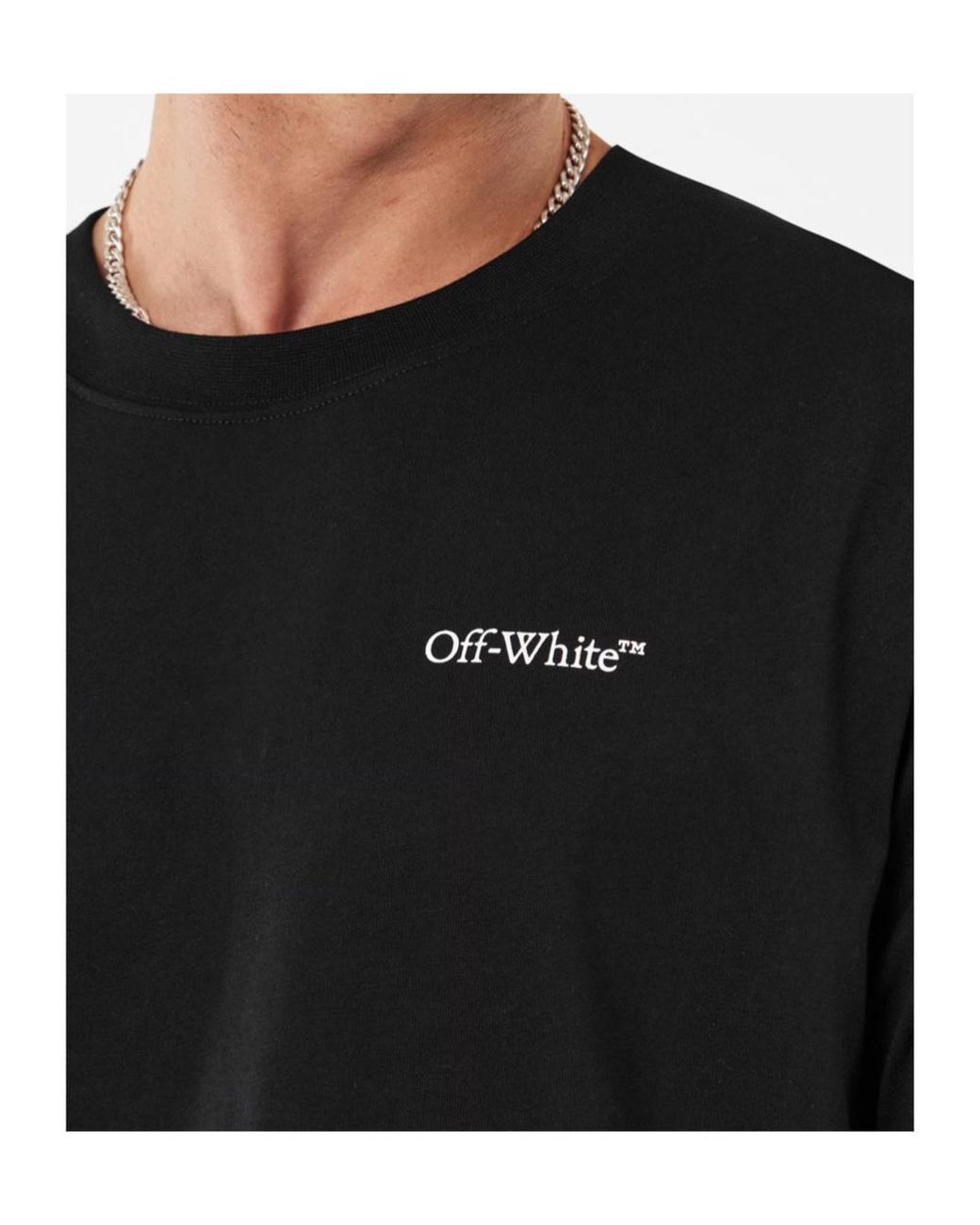 Off-White c/o Virgil Abloh Black Logo Crew Neck T-Shirt for men