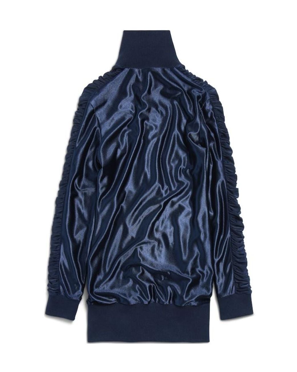 Balenciaga Blue Fitted Zip-Up Tracksuit Dress