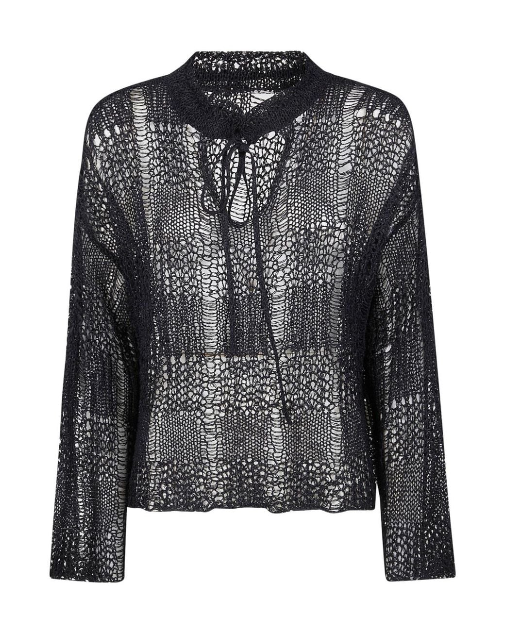 Y's Yohji Yamamoto Black Tie Knitwear