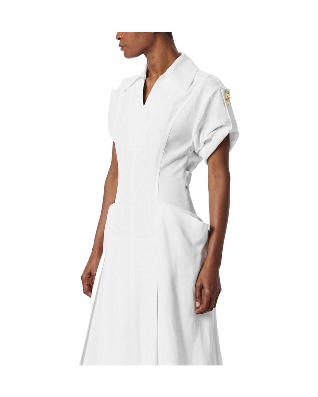 Bottega Veneta White Simple Shirt Dress